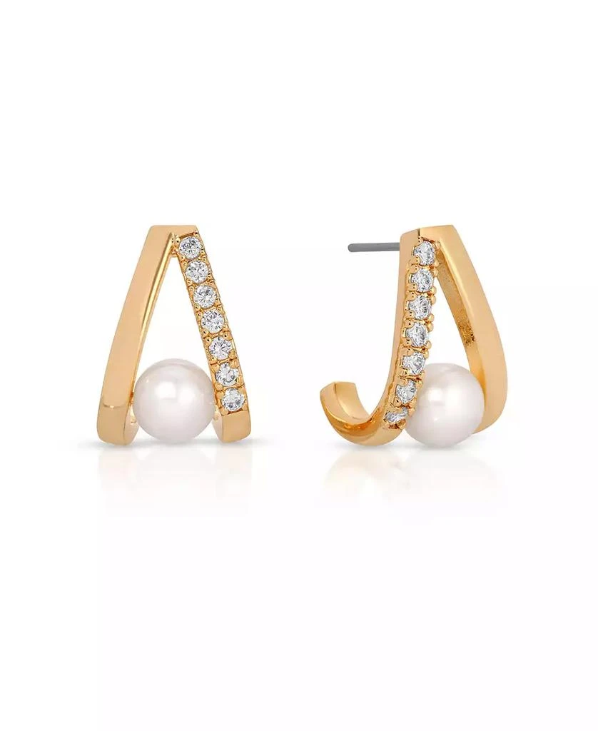 商品Ettika Jewelry|Pave and Mother of Pearl Drop Earrings,价格¥374,第1张图片