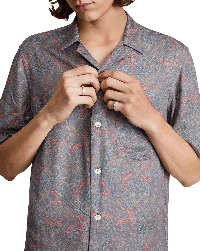 商品ALL SAINTS|Oslo Paisley Short Sleeve Shirt,价格¥667,第5张图片详细描述