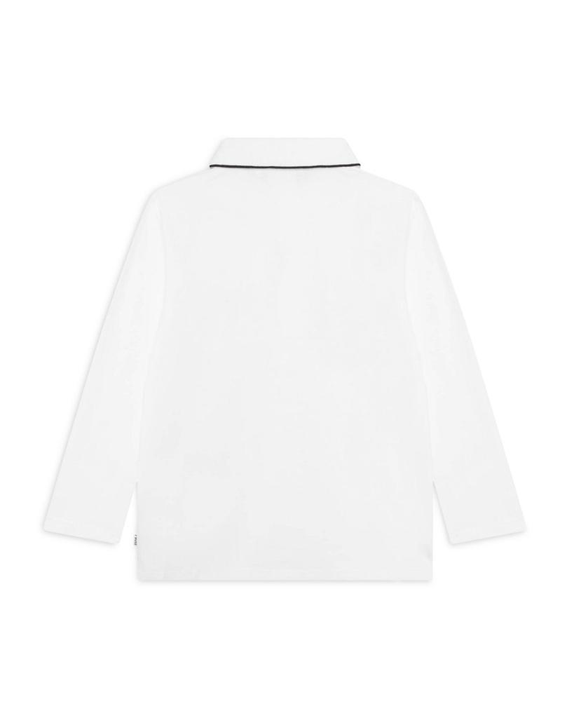 Boys' Piqué Long Sleeve Polo Shirt - Big Kid商品第2张图片规格展示