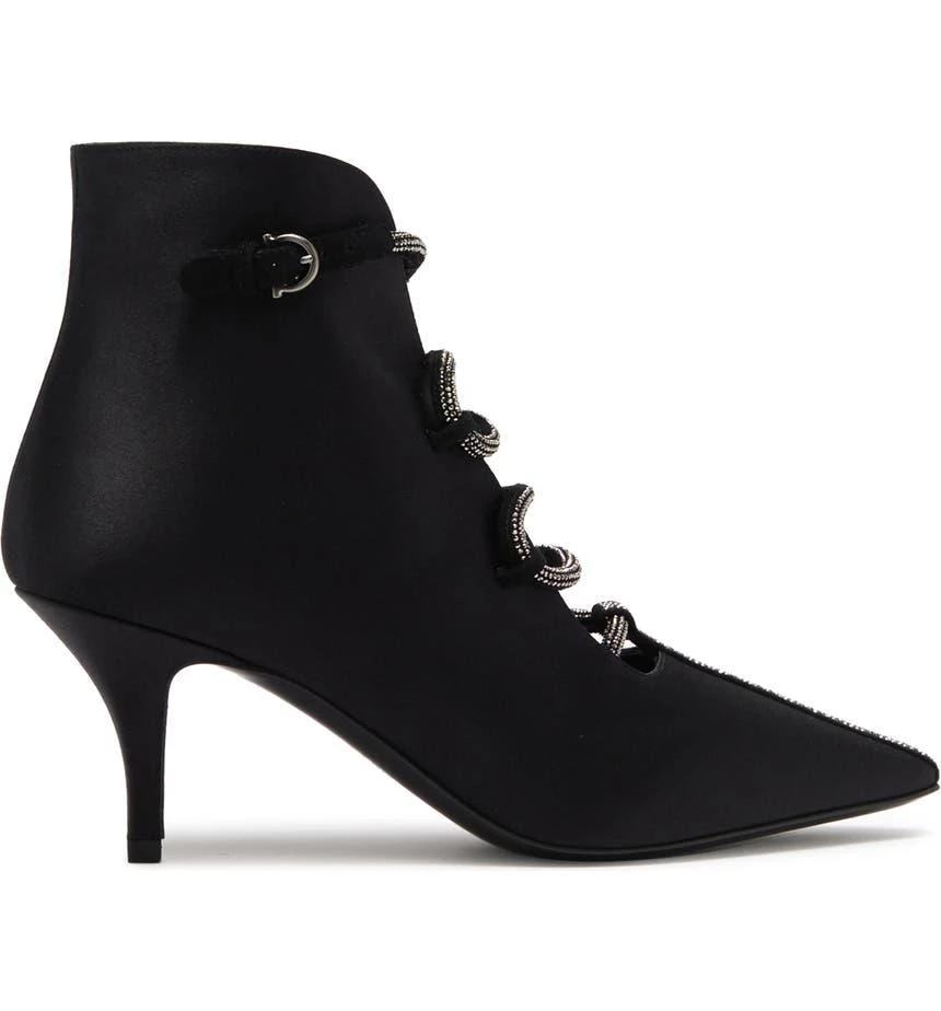 商品Salvatore Ferragamo|Salvatore Ferragamo Embellished Pointed Toe Bootie,价格¥5212,第3张图片详细描述