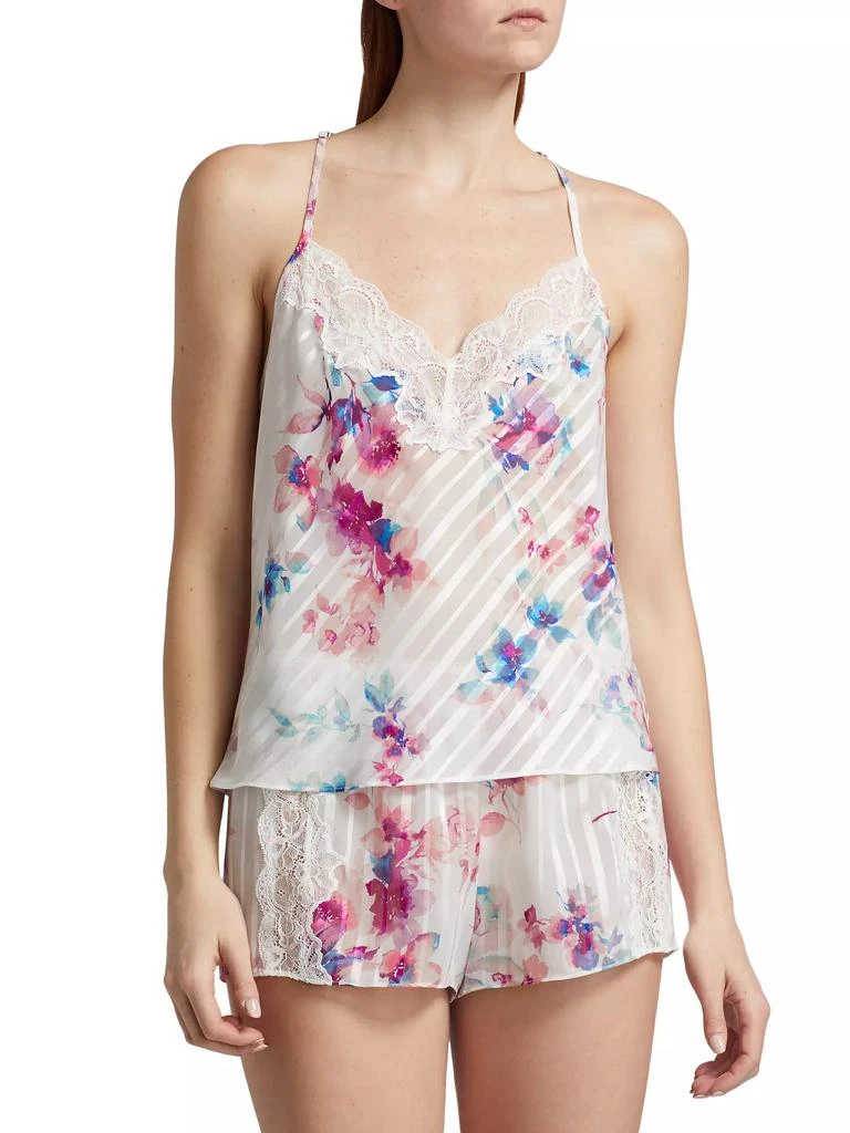 商品In Bloom|Dorothy Floral Chiffon Lace Short Pajamas,价格¥437,第3张图片详细描述