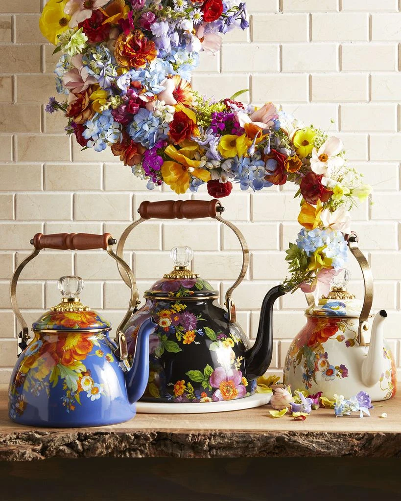 商品MacKenzie-Childs|Flower Market White Two-Quart Tea Kettle,价格¥1250,第2张图片详细描述