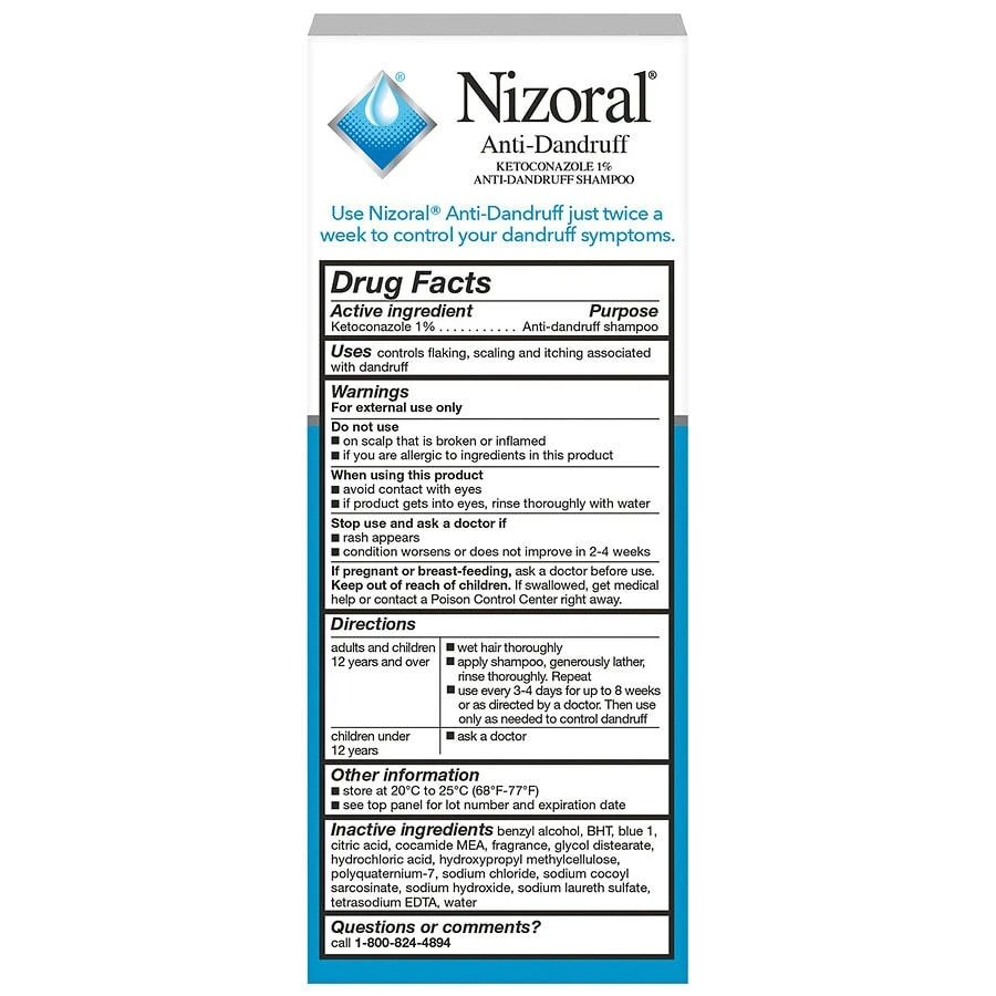 商品Nizoral|Anti-Dandruff Shampoo,价格¥89,第3张图片详细描述