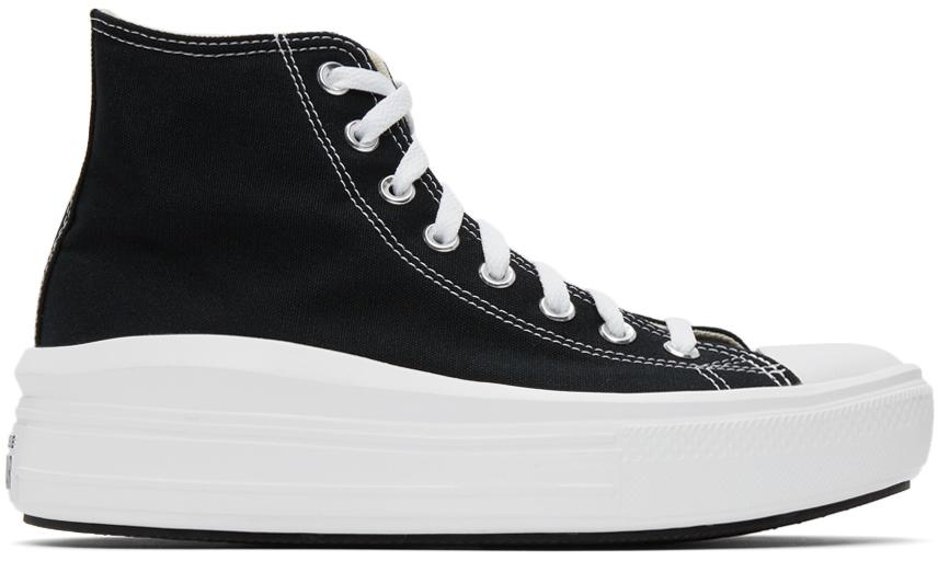 Black & White Chuck Taylor All Star Move High Sneakers商品第1张图片规格展示