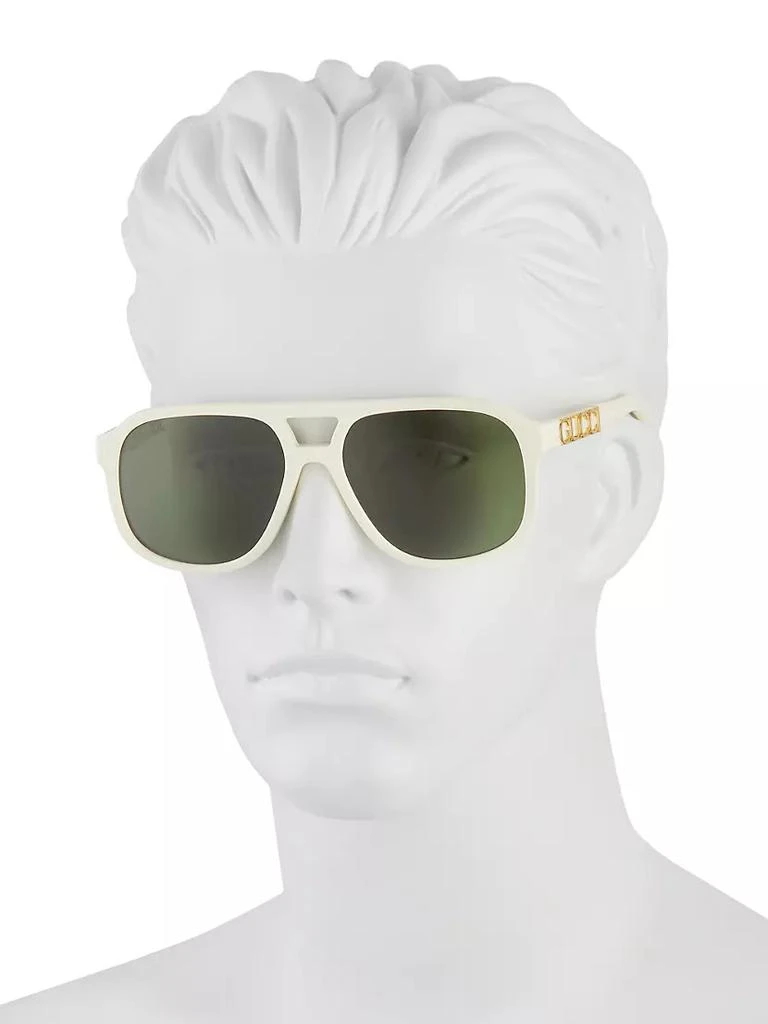 商品Gucci|Gucci Sign 58MM Pilot Sunglasses,价格¥2417,第4张图片详细描述