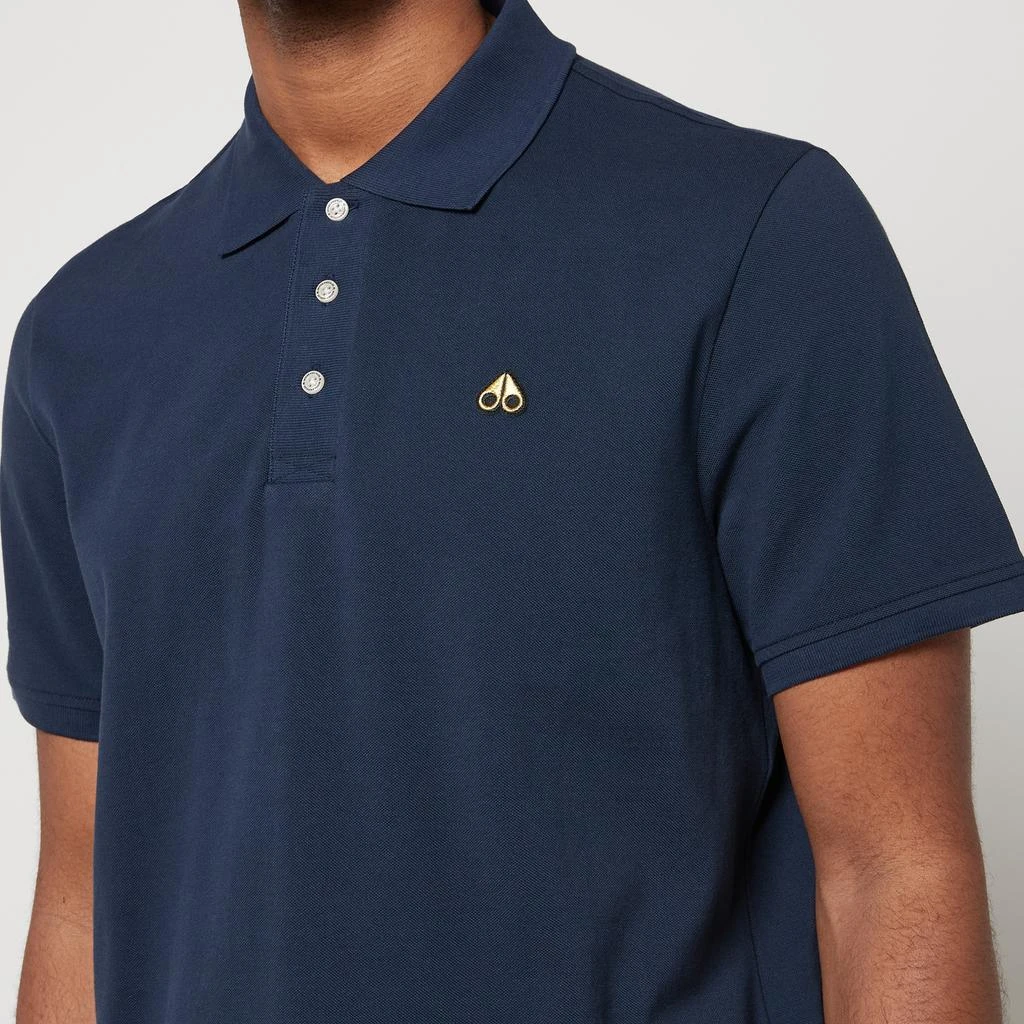 商品Moose Knuckles|Moose Knuckles Gold Logo-Appliquéd Cotton-Piqué Polo Shirt,价格¥452,第4张图片详细描述