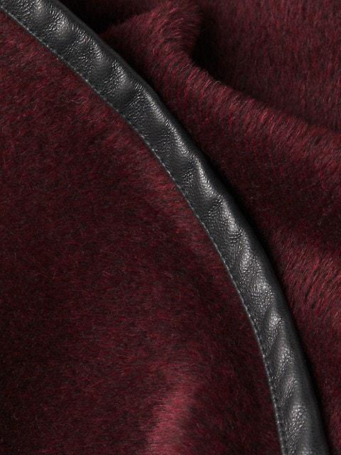 Leather-Trim Baby Alpaca U-Cape商品第6张图片规格展示