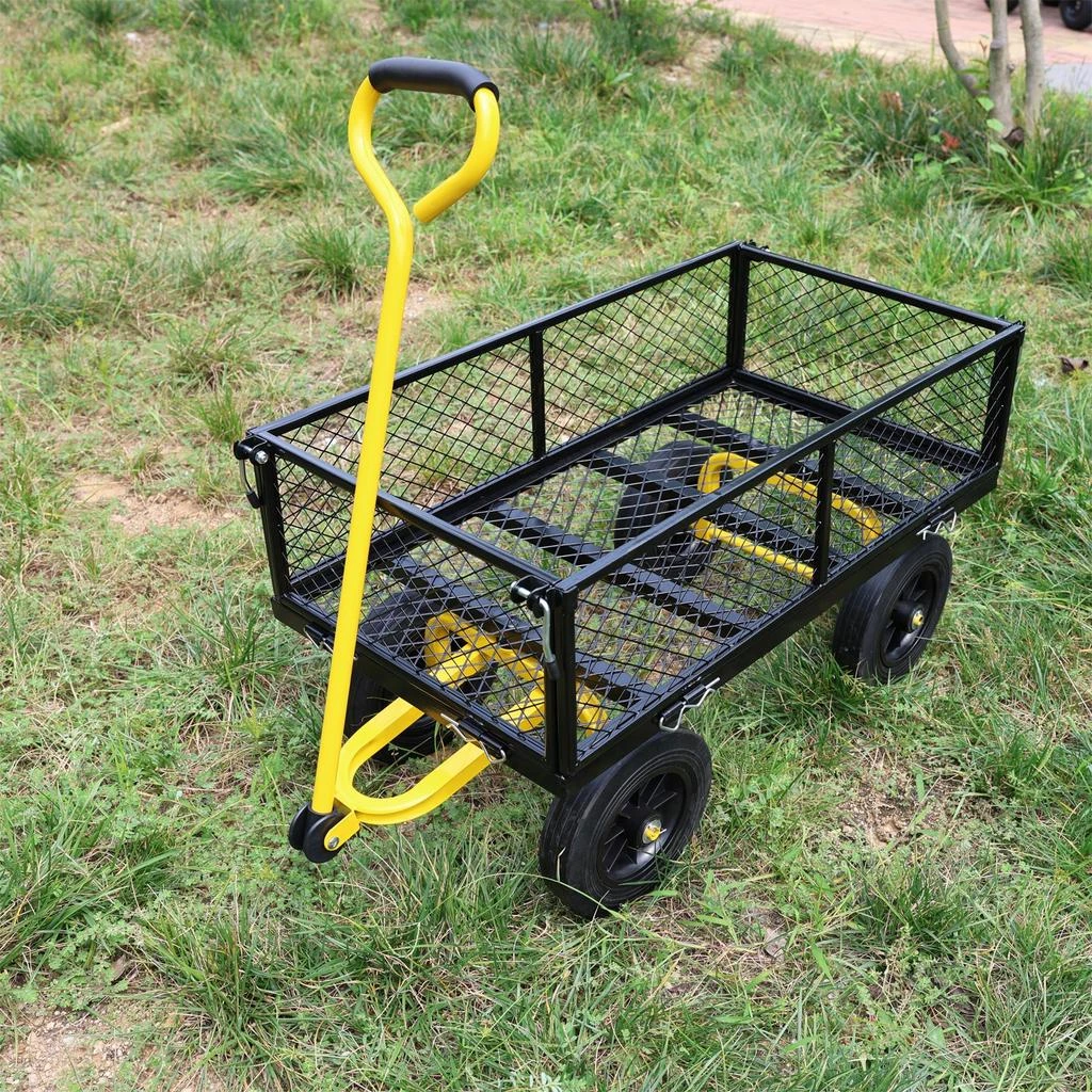 商品Streamdale Furniture|Streamdale Solid Wheels Tools Cart Wagon Cart Garden Cart Trucks Make It,价格¥1502,第2张图片详细描述