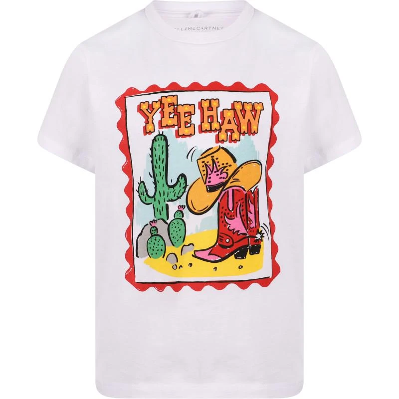 商品Stella McCartney|Yee haw mexican print organic t shirt in white,价格¥450,第1张图片