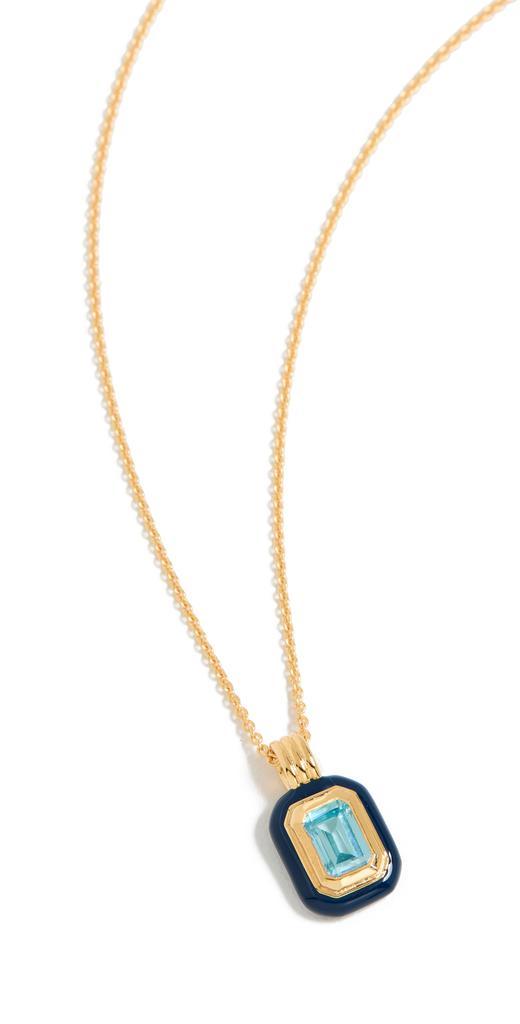 商品Missoma|Missoma Blue Stone and Enamel Pendant Necklace,价格¥1151,第1张图片