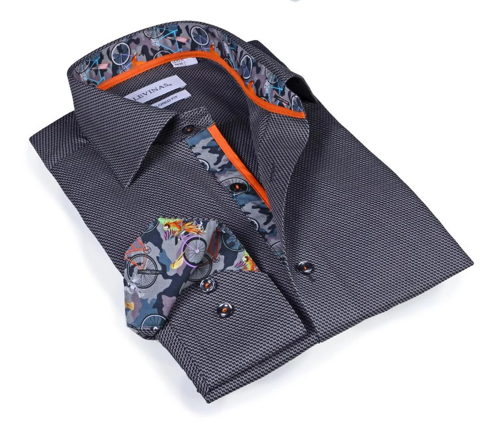 商品Levinas|Slim Fit Contrast Detailed Button Down,价格¥378,第1张图片