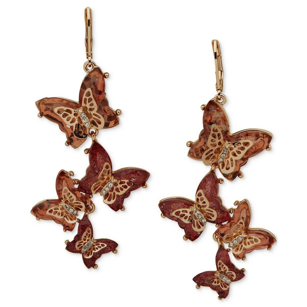 商品Lonna & Lilly|Gold-Tone Pavé & Stone Butterfly Linear Drop Earrings,价格¥283,第1张图片
