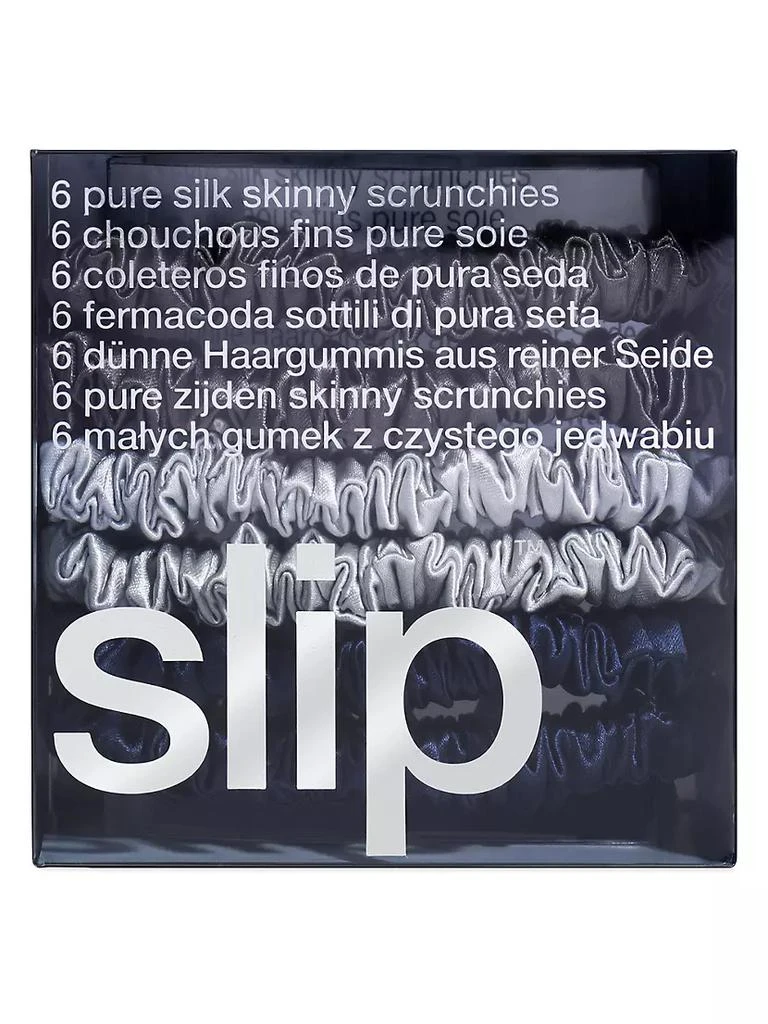 商品Slip|6-Pack Pure Silk Skinny Scrunchies,价格¥288,第3张图片详细描述