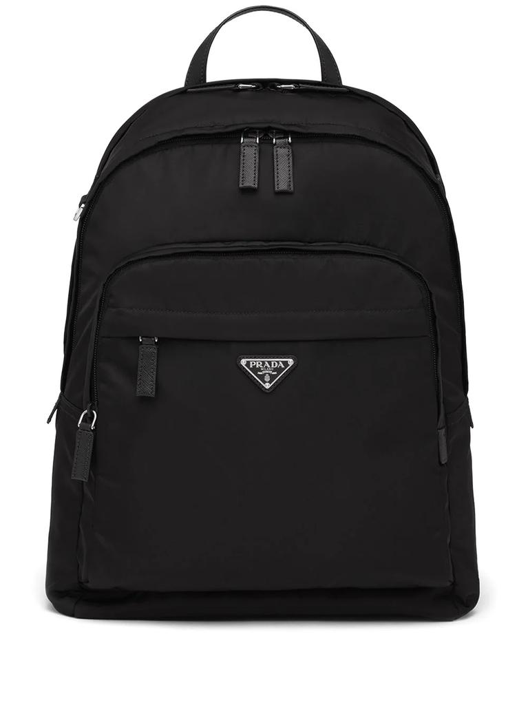 PRADA Re-Nylon logo-plaque backpack商品第1张图片规格展示