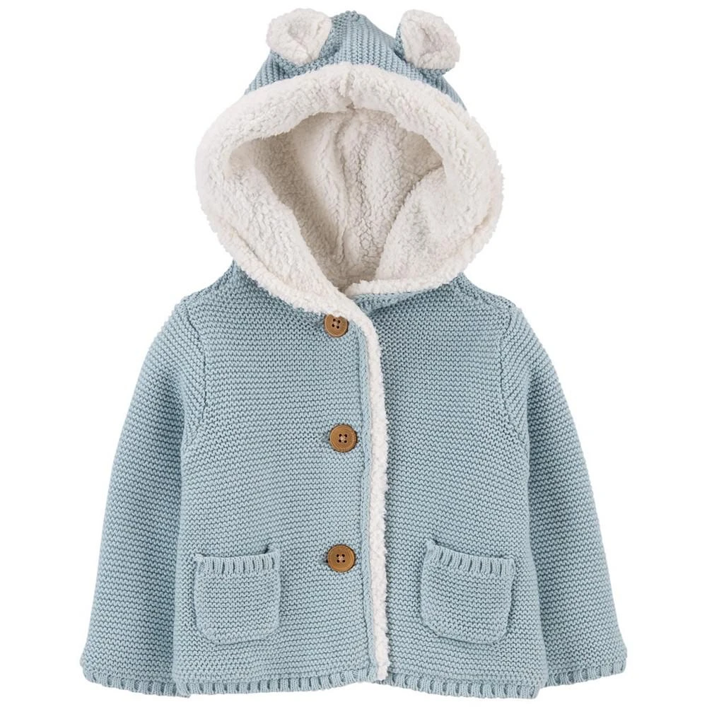 商品Carter's|Baby Girls and Boys Sherpa-Lined Cardigan,价格¥191,第1张图片