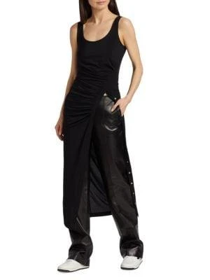 商品Helmut Lang|Twist Tank Ruched Midi Dress,价格¥480,第4张图片详细描述