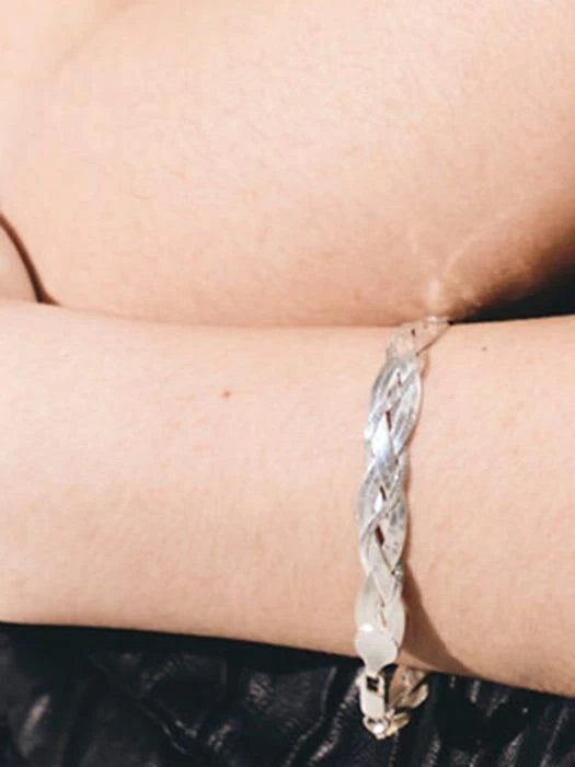 商品Pepe Zoo|Plain Strap Silver Bracelet,价格¥1265,第1张图片