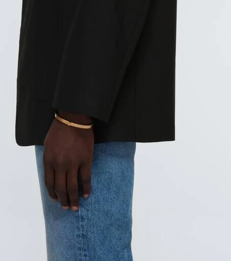 商品MAISON MARGIELA|Logo镀金银手镯,价格¥3366,第2张图片详细描述