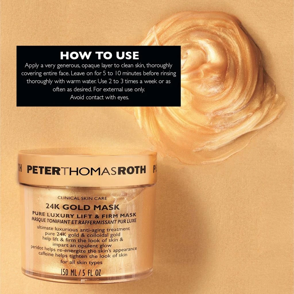 商品Peter Thomas Roth|Peter Thomas Roth 24K Gold Pure Luxury Lift Firm Mask,价格¥703,第5张图片详细描述