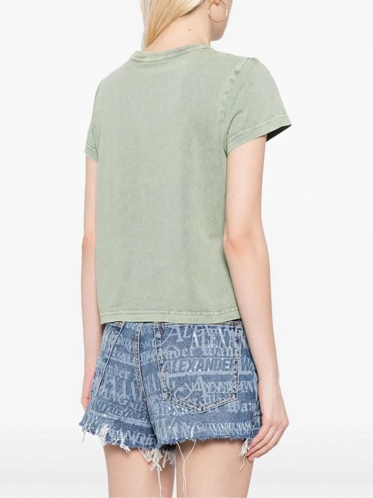 商品Alexander Wang|ALEXANDER WANG Women Bi-Color Acid Shrunken Embossed Logo Tee,价格¥2227,第2张图片详细描述