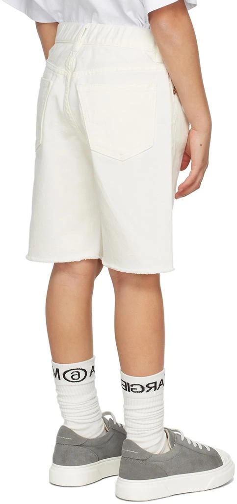 商品MAISON MARGIELA|Kids Off-White Logo Denim Shorts,价格¥340,第4张图片详细描述