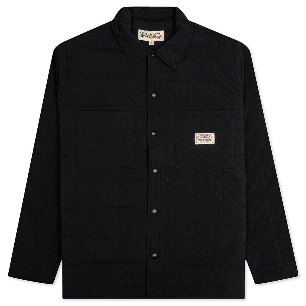 商品STUSSY|Stussy Quilted Fatigue Shirt - Black,价格¥1217,第1张图片