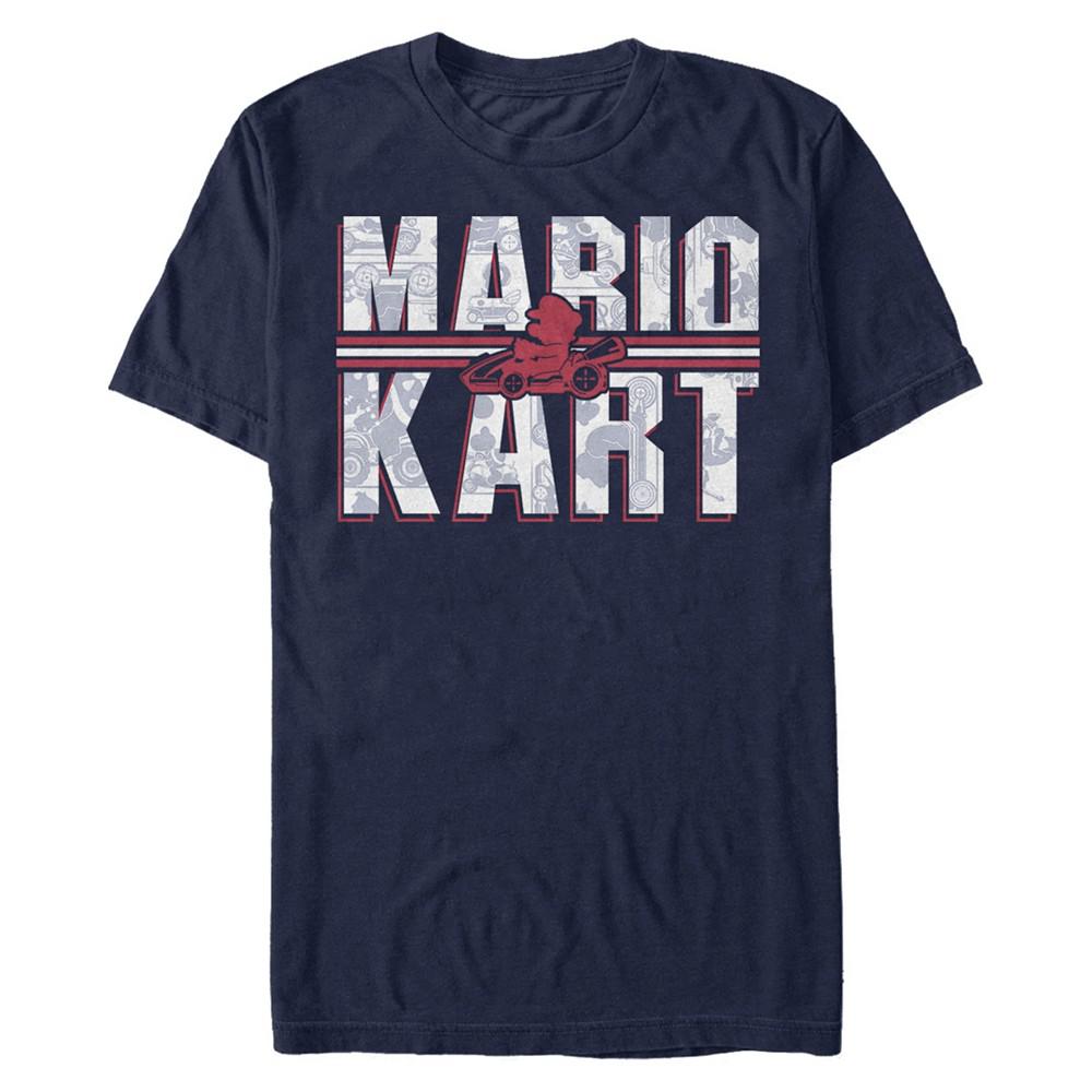 Nintendo Men's Mario Kart Shadowed Logo Short Sleeve T-Shirt商品第1张图片规格展示
