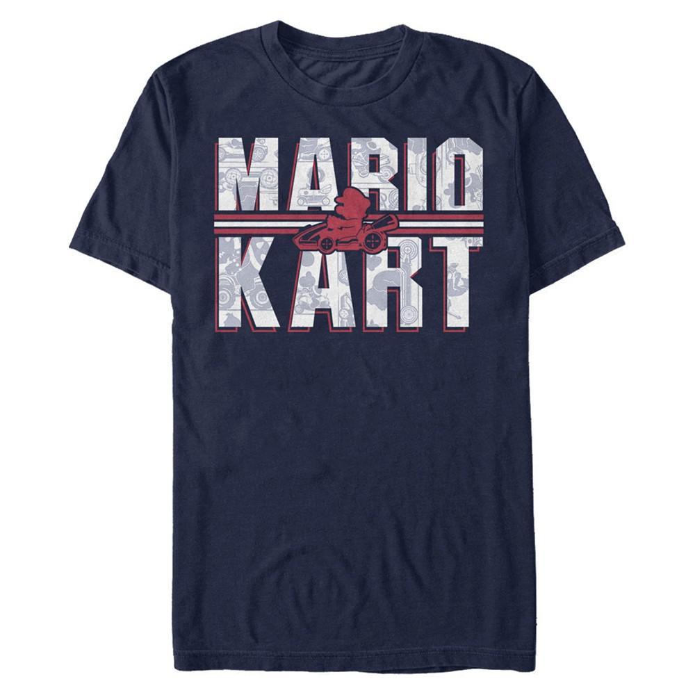商品Nintendo|Nintendo Men's Mario Kart Shadowed Logo Short Sleeve T-Shirt,价格¥176,第1张图片