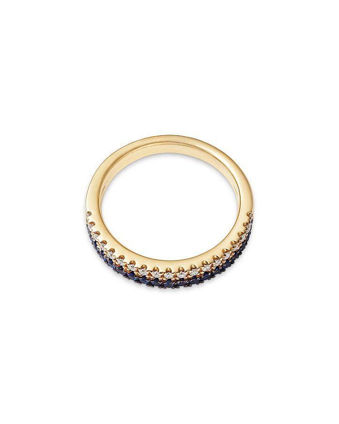 商品Bloomingdale's Fine Collection|Sapphire & Diamond Double Row Band in 14K Yellow Gold,价格¥24201,第3张图片详细描述