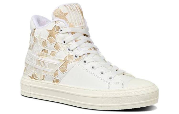 商品[国内直发] Dior|迪奥 Walk'n'Dior 厚底鞋 星星运动 高帮 时尚板鞋 女款 金色,价格¥4774,第4张图片详细描述