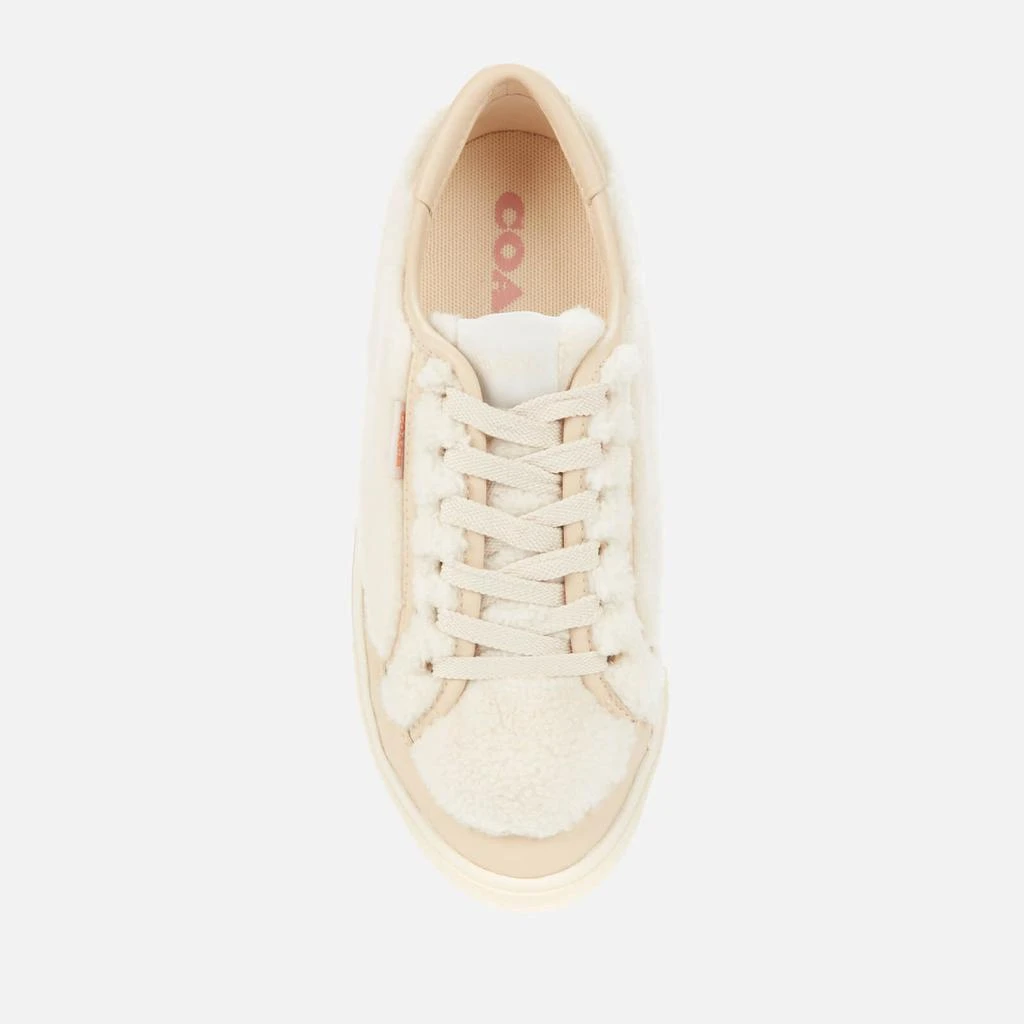 商品Coach|Coach Women's Citysole Shearling Platform Trainers - Natural/Chalk,价格¥470,第3张图片详细描述