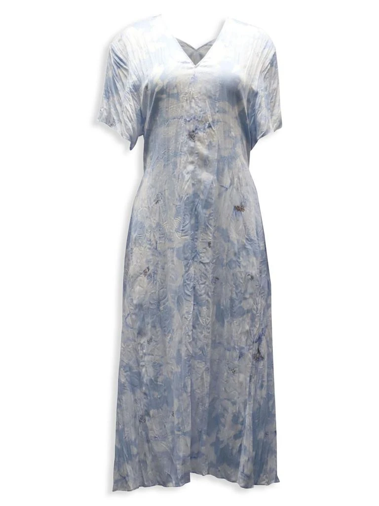 商品[二手商品] Vince|Vince Painted Magnolia Midi Dress In Powder Blue Silk,价格¥870,第1张图片