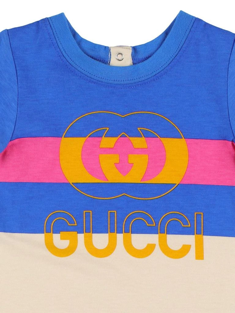 商品Gucci|Logo Printed Cotton Romper,价格¥2311,第1张图片