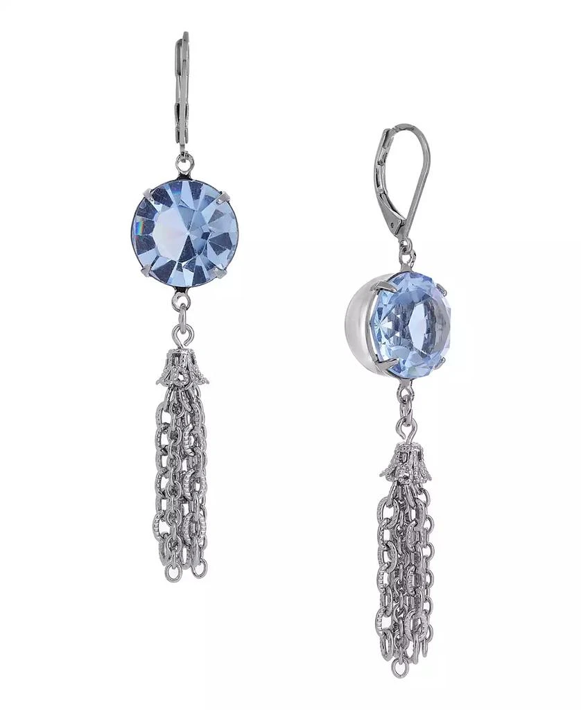 商品2028|Round Crystal Tassel Drop Earrings,价格¥329,第1张图片