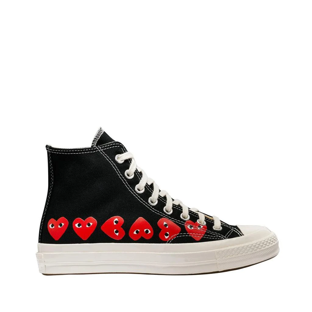 商品Comme des Garcons|COMME DES GARÇONS PLAY CONVERSE CHUCK 70 MULTI HEART HIGH BLACK,价格¥1446,第1张图片