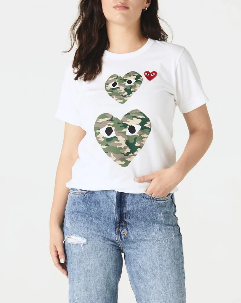 商品Comme des Garcons|Women's Double Camo Heart T-Shirt,价格¥922,第1张图片