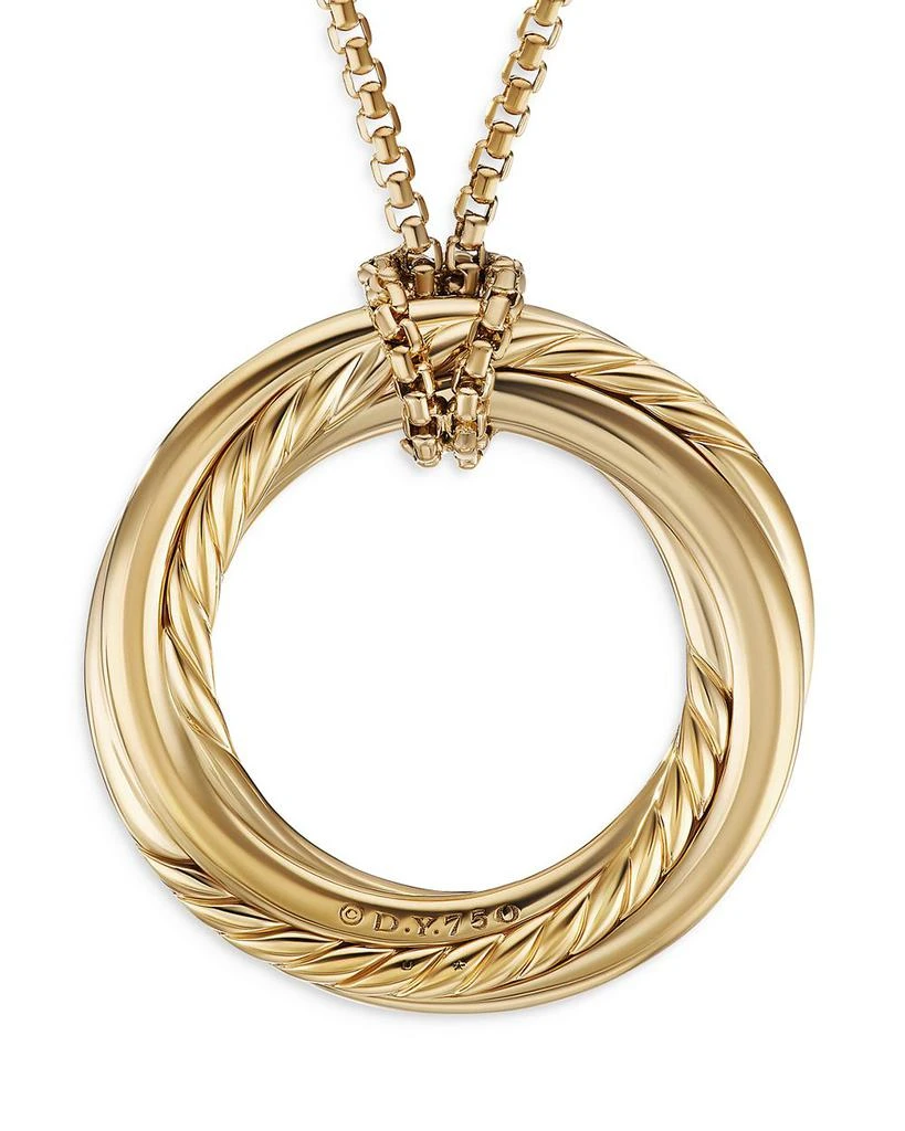 Pavé Crossover Pendant Necklace in 18K Yellow Gold with Diamonds, 30mm 商品