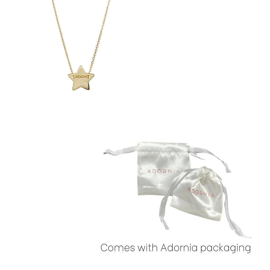 商品ADORNIA|Star Pendant Necklace with Pave Diamond gold,价格¥145,第3张图片详细描述