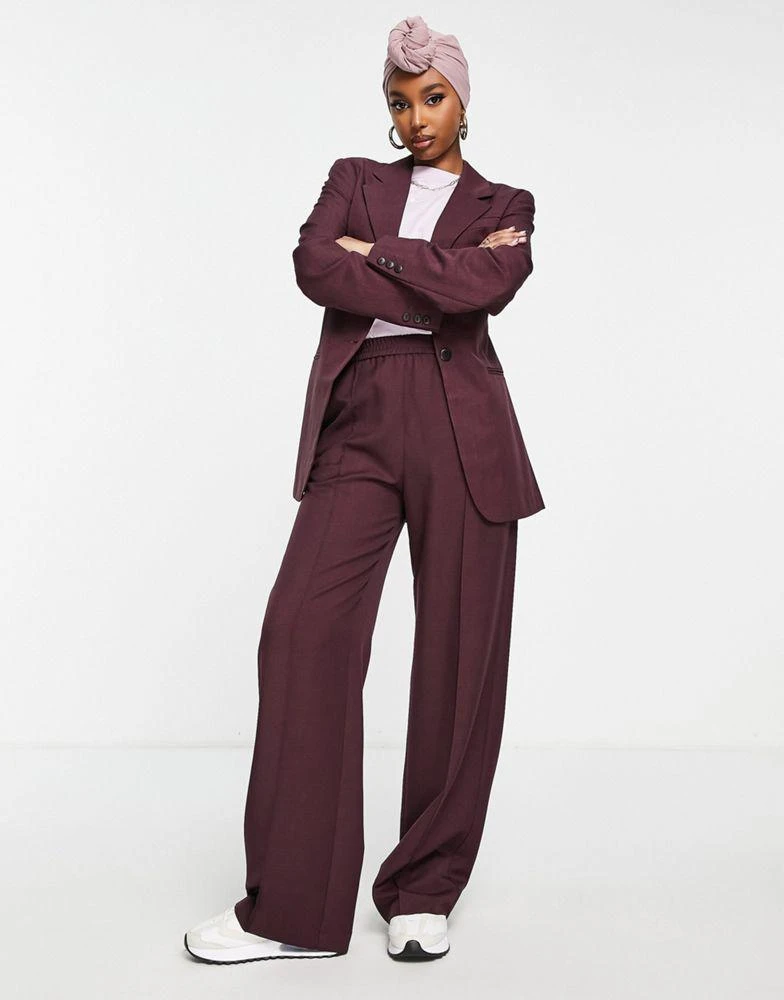 商品ASOS|ASOS DESIGN commuter suit jogger in burgundy,价格¥159,第1张图片