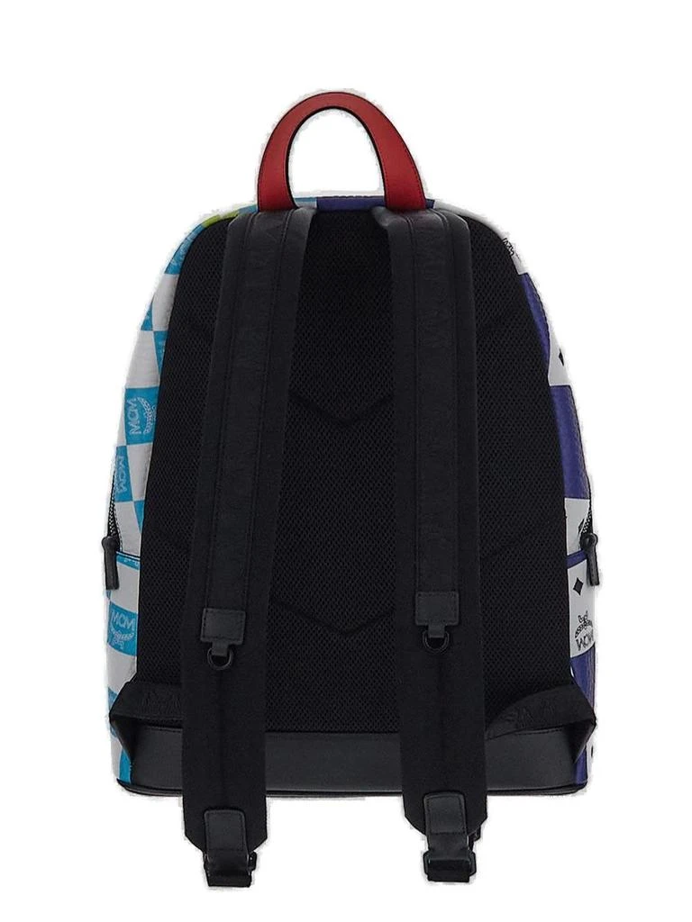 商品MCM|MCM Stark Checkerboard Monogram Zipped Medium Backpack,价格¥6357,第2张图片详细描述