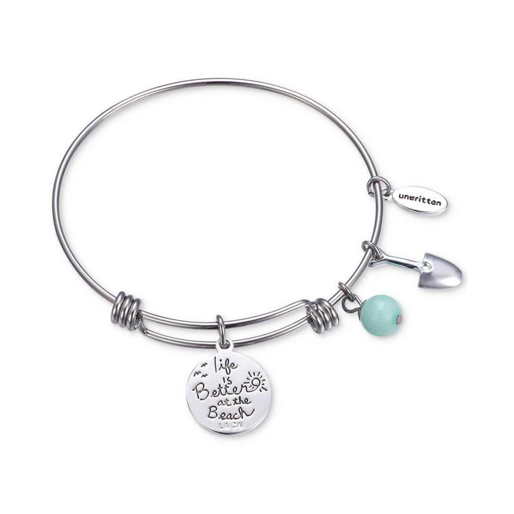 商品Unwritten|"I Dig You the Most" Sand Castle & Shovel Charm Adjustable Bangle Bracelet,价格¥67,第2张图片详细描述