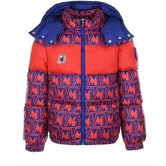 商品Moncler|盟可睐童装 撞色拼接Logo连帽羽绒服外套 冬季 男童   1A59520-54AN5-740,价格¥7697,第1张图片