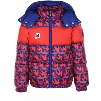 商品Moncler|盟可睐童装 撞色拼接Logo连帽羽绒服外套 冬季 男童   1A59520-54AN5-740,价格¥7355,第1张图片