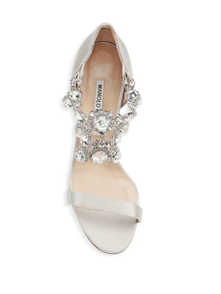 商品Manolo Blahnik|Zullinsan Embellished Satin Sandals,价格¥4125,第4张图片详细描述