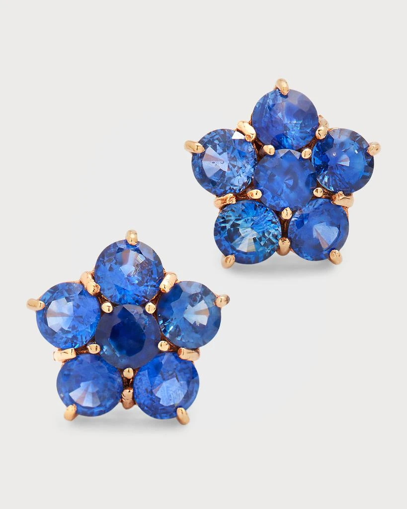 商品Piranesi|18K Rose Gold Blue Sapphire Flower Stud Earrings,价格¥65180,第1张图片