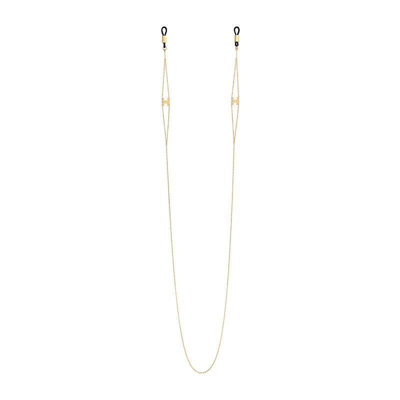 商品Celine|【预售3-7天】赛琳TRIOMPHE系列 女士塑料配金色金属太阳镜链460CF6ECP.35OR,价格¥4072,第1张图片