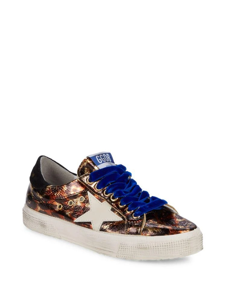 商品Golden Goose|May Superstar Leopard Print Leather Sneakers,价格¥2473,第1张图片