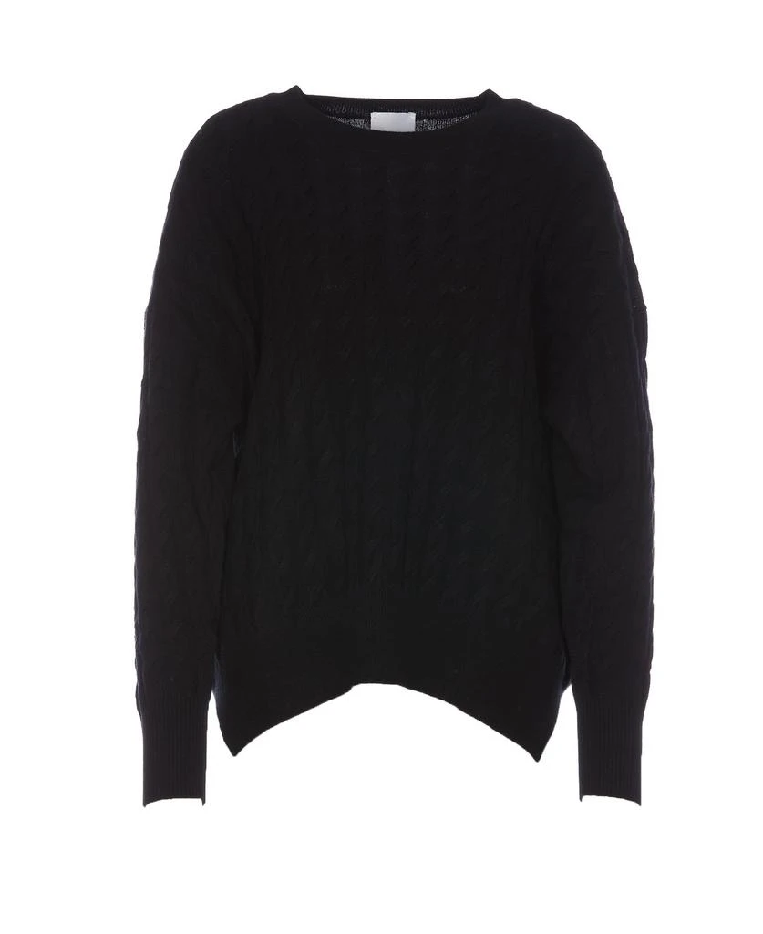 商品Allude|Allude Cable-Knit Long-Sleeved Crewneck Jumper,价格¥2059,第1张图片