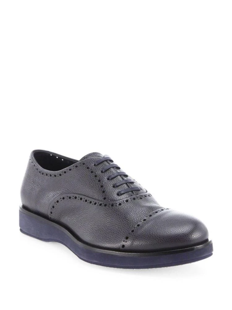 商品Giorgio Armani|Brogue Pebbeled Leather Oxfords,价格¥2319,第1张图片