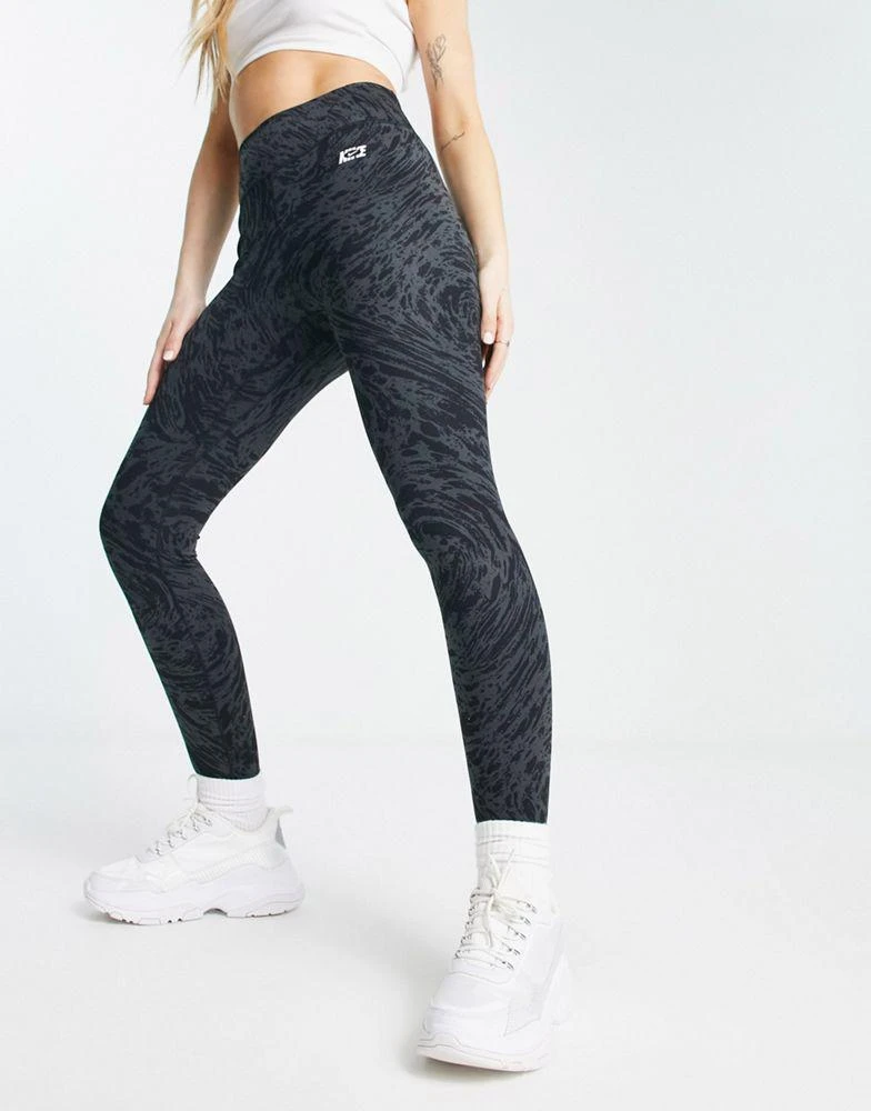 商品NIKE|Nike Training Icon Clash One Dri-FIT high rise printed 7/8 leggings in black,价格¥581,第1张图片